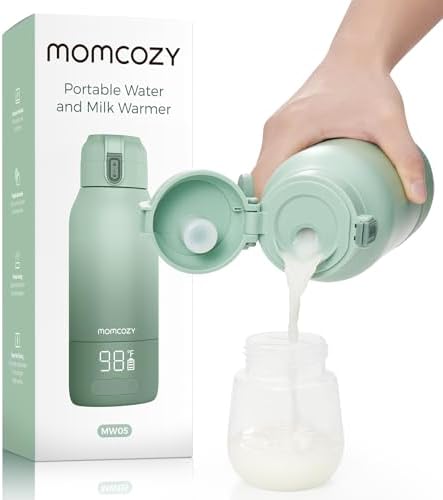 Momcozy Portable Milk Warmer for Travel – Dual Heating Modes for Breast Milk & Water, Portable Bottle Warmer with Fast Heating & Long Battery Life, 17 Ounces Large Capacity to Meet Your All-Day Needs Momcozy