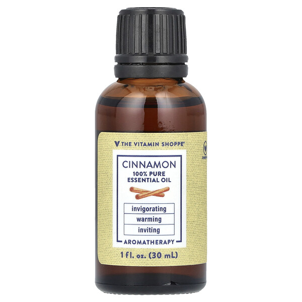 100% Pure Essential Oil, Cinnamon, 1 fl oz (30 ml) The Vitamin Shoppe