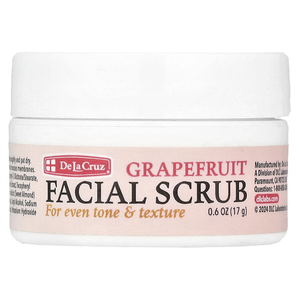 Facial Scrub, Grapefruit , 0.6 oz (Унции) (17 g) De La Cruz