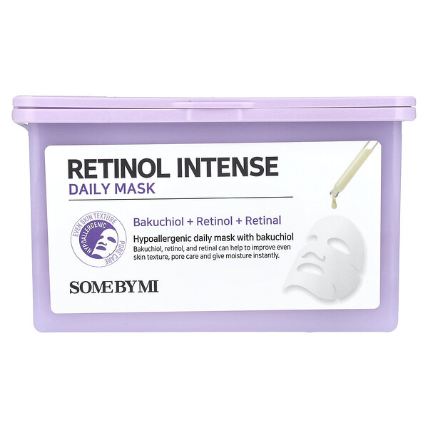 Retinol Intense Daily Beauty Mask, 30 Sheets, 11.83 fl oz (350 ml) SOME BY MI