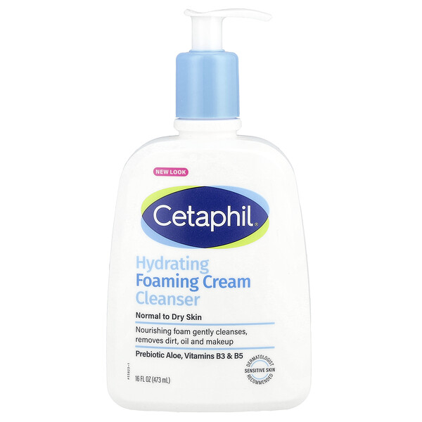 Hydrating Foaming Cream (Крем) Cleanser, 16 fl oz (Жидкие унции) (473 ml) Cetaphil