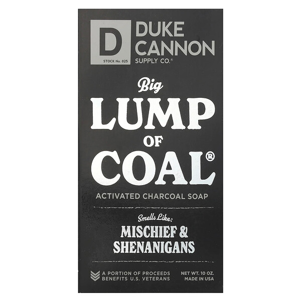 Big Lump of Coal®, Activated Charcoal Bar Soap, 10 oz Duke Cannon Supply Co.