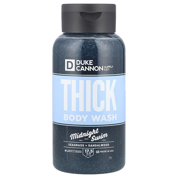 Thick® Body Wash, Midnight Swim, Seagrass + Sandalwood , 17.5 fl oz (517 ml) Duke Cannon Supply Co.