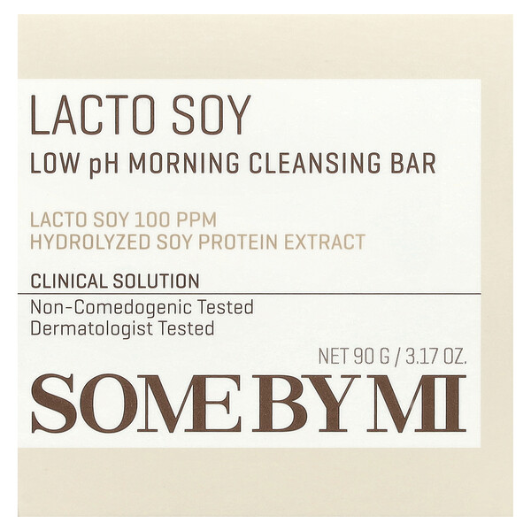 Lacto Soy, Low pH Morning Cleansing Bar, 3.17 oz (90 g) SOME BY MI