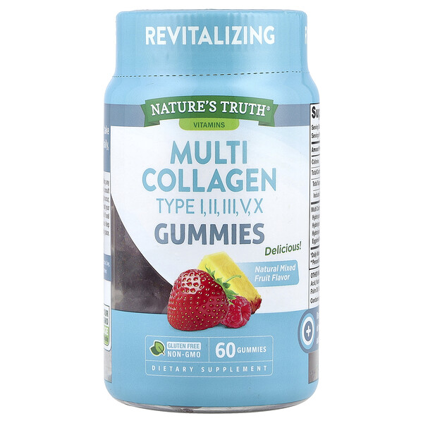 Multi Collagen Gummies, Natural Mixed Fruit, 60 Gummies Nature's Truth