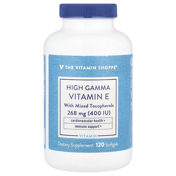 High Gamma Vitamin E With Mixed Tocopherols, 120 Softgels The Vitamin Shoppe