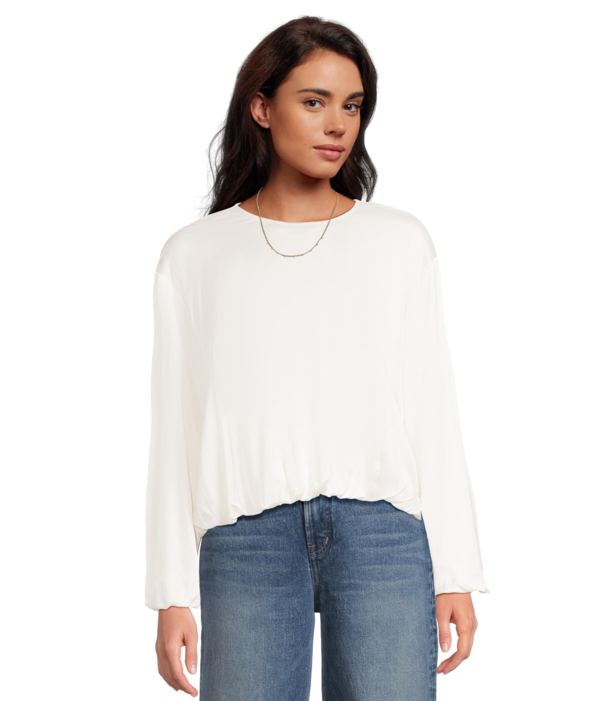 Женская Футболка Madewell Peach Long Sleeve Bubble Shirt Madewell