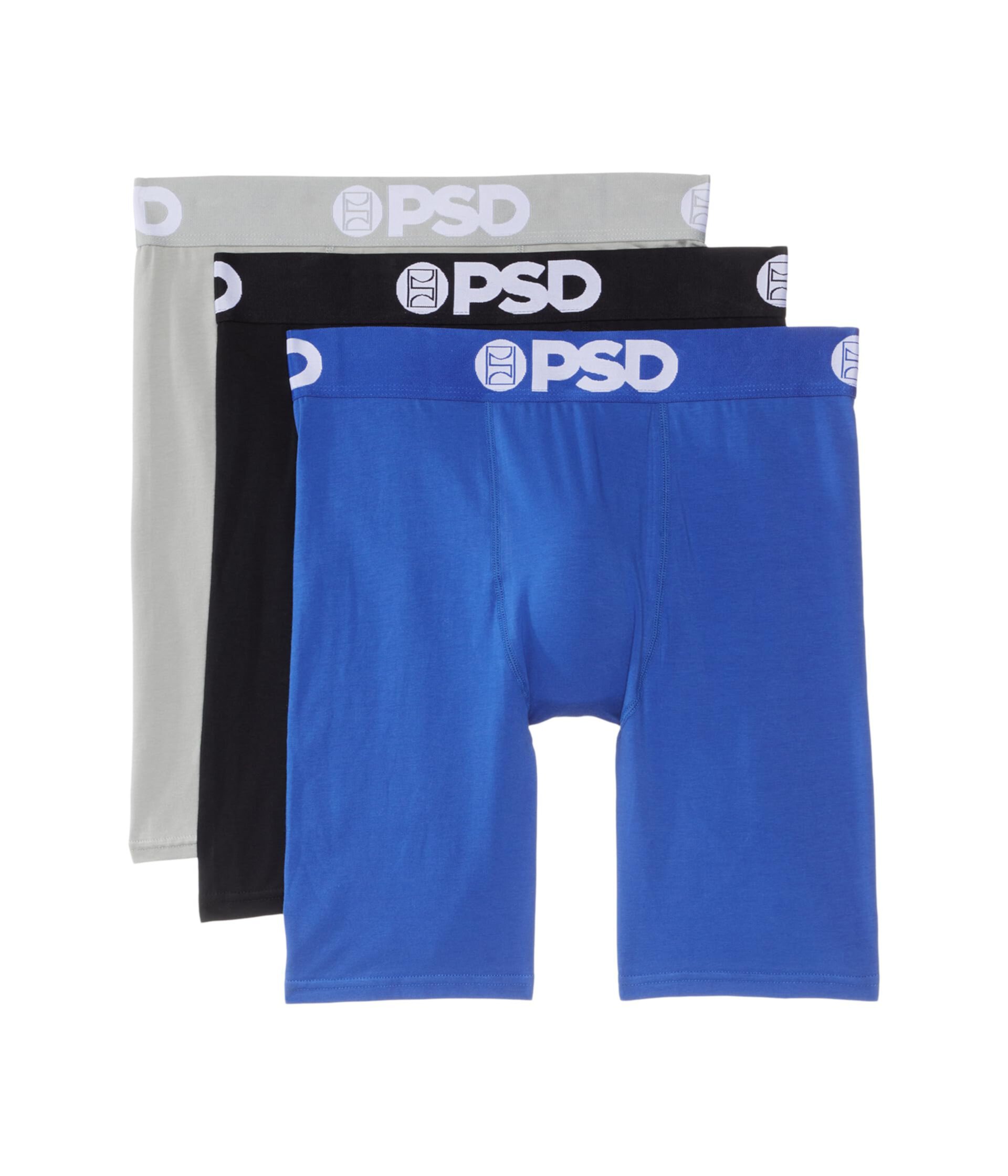 La Blue Solid Cotton 3-Pack PSD