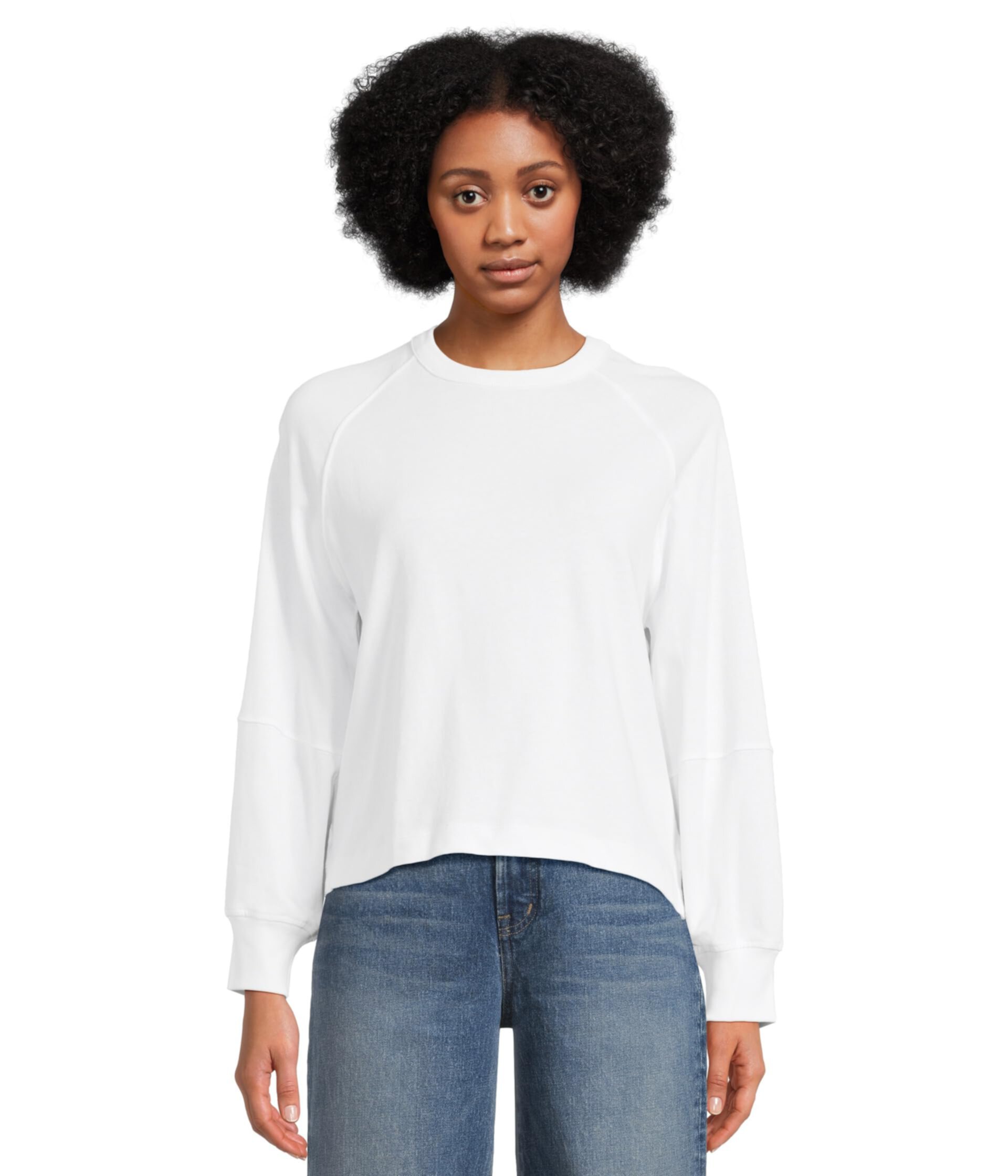 Женская Футболка Madewell Raglan Crew Neck Tee Heavy Weight Jersy Madewell