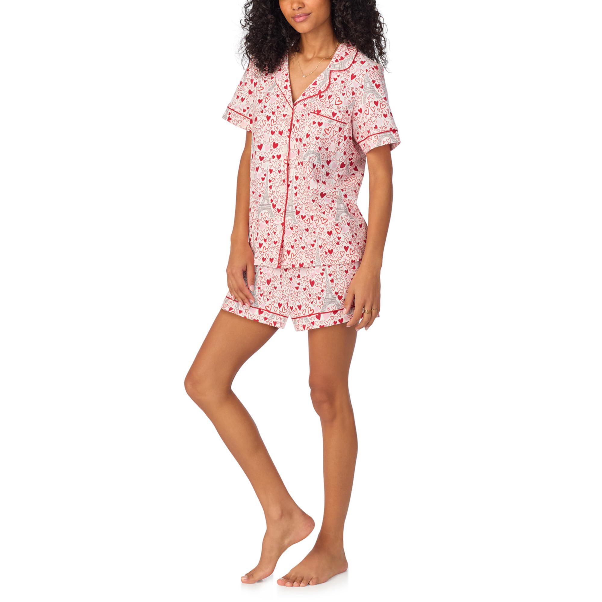 Short Sleeve Cotton Knit Short Pajama Set BedHead