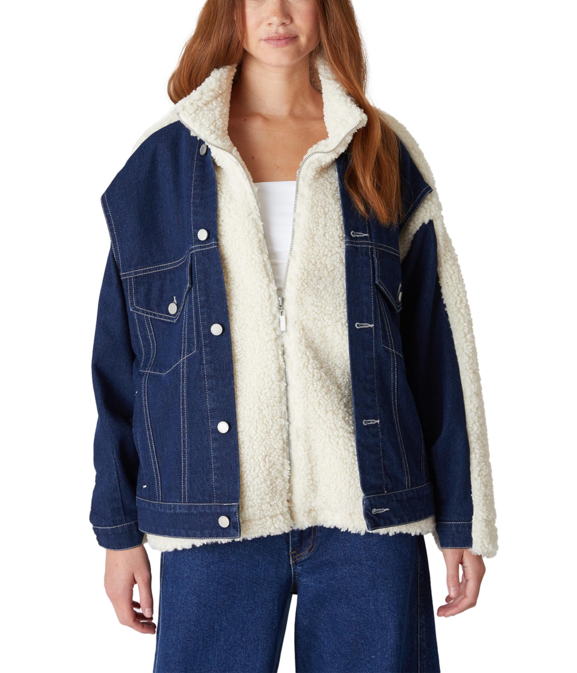 Denim and Sherpa Jacket Blank NYC