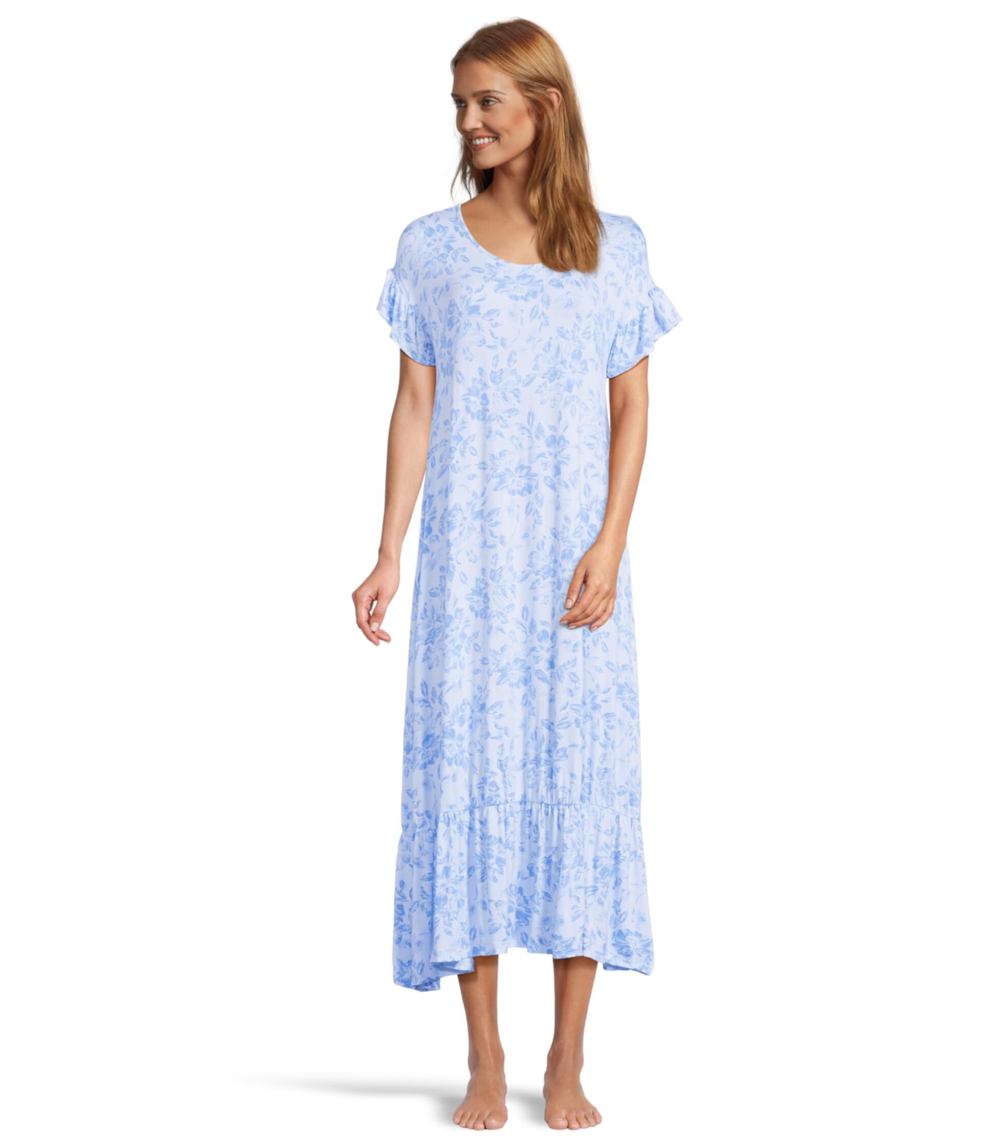 Женская Ночная сорочка Tommy Bahama Short Sleeve Knit Maxi Gown Tommy Bahama