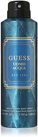 GUESS Uomo Acqua Deodorizing Body Spray For Men, 6.0 Oz. GUESS