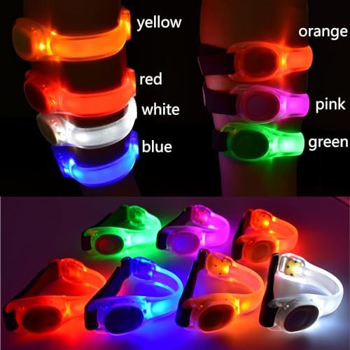 Christmas LED Light Up Armband, Reflective Adjustable Wearable Silicone Running Belt Strap/Waterproof Glow in The Dark for Running Jogging Walking Cycling Concert Camping Outdoor Sports Amnquerxus