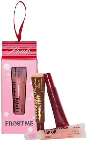 Victoria's Secret PINK 3 piece Lip Oil Gift Set, Flavored Lip Gloss Set for Women, Assorted Set Victoria's Secret