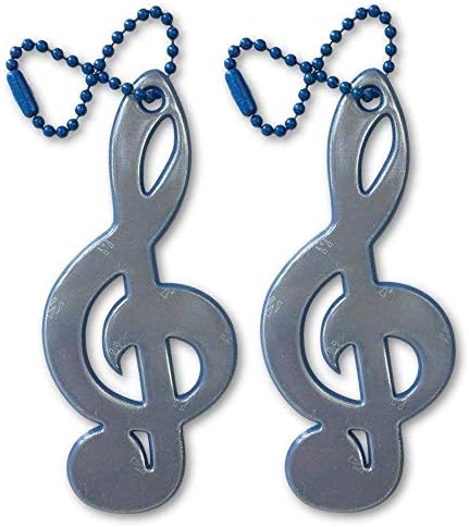 funflector Safety Reflector - Treble Clef - Blue - 2-Pack Funflector