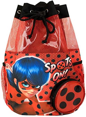 Детская плавательная сумка Lady Bug, 40x25x18 см, полиэстер, красно-черная Miraculous