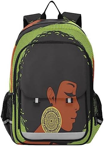 Сумка для ноутбука ALAZA African American Woman Reflective Safety Backpack ALAZA