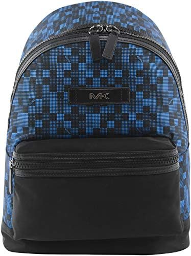 Michael kors Kent Graphic Check Backpack Blue Black Michael Kors