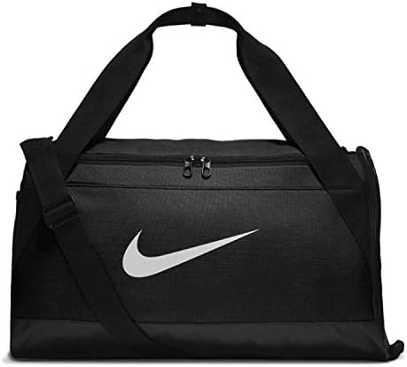 NIKE Brasilia Training Duffel Bag, Black/Black/White, One Size Nike