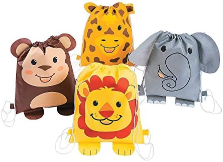 Рюкзак повседневный Fun Express Jungle Animal Drawstring Bags (12 шт.) Fun Express