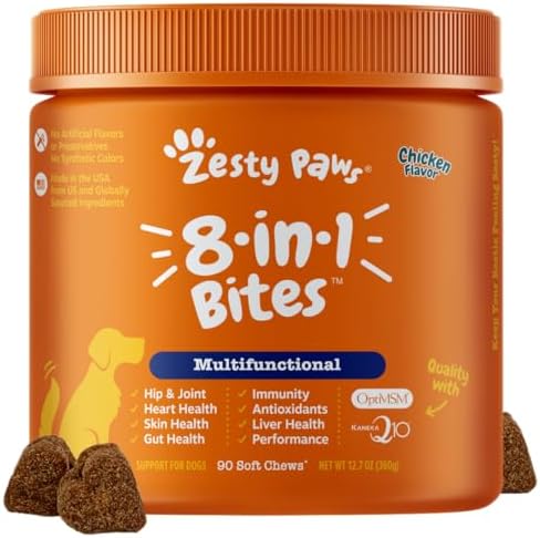 Мультивитаминное лакомство для собак 8 в 1 с глюкозамином Zesty Paws