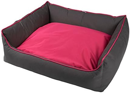 Explore Bolster Dog Bed with EVERFRESH Probiotic Technology for Natural, Non-Toxic Odor Control- Pink, Small Totally Pooched