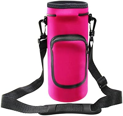 Orchidtent 40oz Neoprene Water Bottle Carrier Bag Pouch Cover, Insulated Water Bottle Holder Adjustable Padded Shoulder Strap - Great for Stainless Steel, Glass, or Plastic Bottles by Hydro Flask Bandai