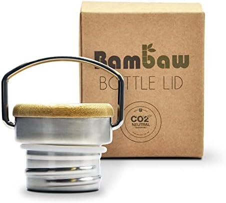 Крышка для бутылки Bambaw - Нержавеющая сталь, широкое горло, BPA-free, совместима только с бутылками Bambaw, диаметр 5.4 см Bambaw