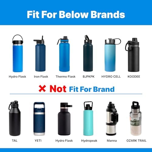 Крышка для бутылок Hydro Flask 12-64 oz с гибкой ручкой, подходит для Simple Modern, Iron Flask и других широких бутылок Bluwing