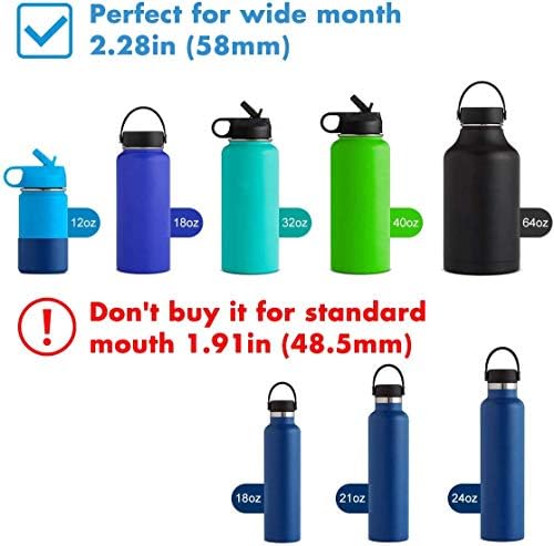 Крышка с носиком для спортивных бутылок Hydro Flask Wide Mouth, Вместительная и Удобная, Цвет: Черный, 100% Без BPA Cheetah