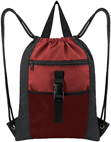 Рюкзак повседневный BeeGreen Black & Red Drawstring X-Large Gym Bag BeeGreen