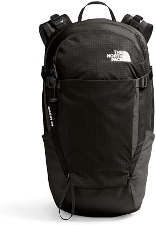 THE NORTH FACE Basin 24 Liter Daypack with Rain Cover - PFAS Free, TNF Black/TNF Black-NPF, One Size The North Face