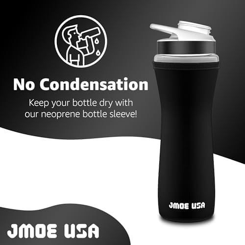 Jmoe USA Чехол для бутылки Cirkul 42oz | Подходит для пластиковых и нержавеющих бутылок | Нейлон, поглощающий пот | Утепленный чехол | 2 шт | Черный Jmoe USA