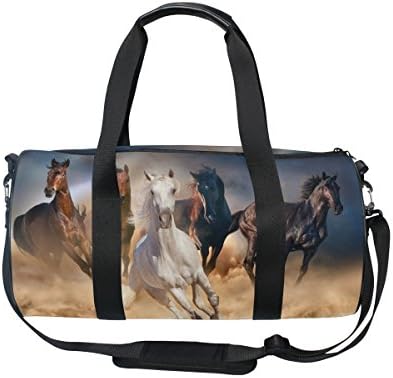 Сумка дорожная ALAZA Horse Herd in Desert Sand Storm Sports Gym Duffel Bag Travel Luggage Handbag для мужчин и женщин ALAZA