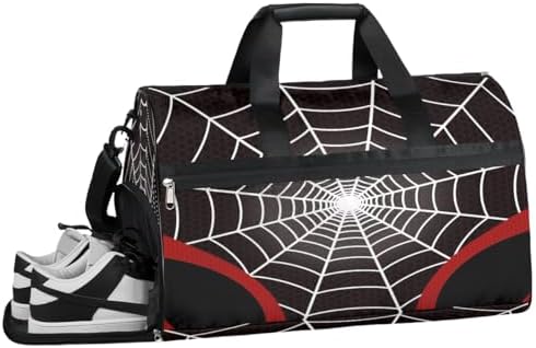 Сумка дорожная LLCXCSI Black Spider Web Overnighter для мальчиков LLCXCSI