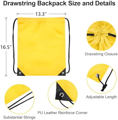 Рюкзак повседневный Grneric 8Pcs Drawstring Bags Bulk Cinch Bag Grneric