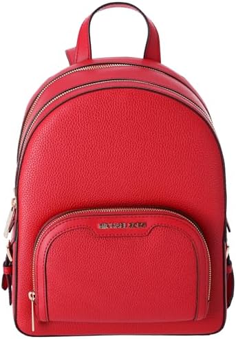 Michael Kors Jaycee Medium Pebbled Leather Backpack (bright Red) Michael Kors