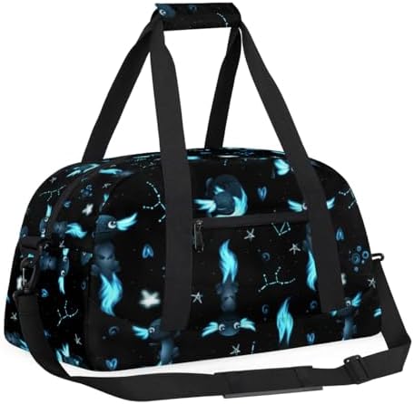 Сумка дорожная LLCXCSI Kids Overnighter Duffel Bag для мальчиков и девочек, черная паутина, ручная кладь, для спорта и путешествий, школа, выходные, спортзал, тренировок и ночёвок LLCXCSI