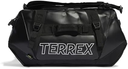 adidas Terrex Rain.RDY Expedition Small Duffel Bag, Black/Black/White Adidas