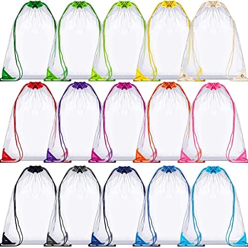 Рюкзак повседневный BBTO Clear Drawstring Bags Stadium Approved Backpack 17 x 13 дюймов PVC Bags BBTO