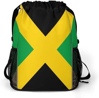 Сумка дорожная VOARYISA Drawstring Backpack Bag with Shoe Compartment Gym Sports Travel Dry And Wet Separation Light Jamaica Reggae(Jamaica) VOARYISA