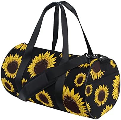 Сумка дорожная ALAZA Vintage Sunflower Floral Duffel Bag, полотно для спорта и коротких поездок ALAZA