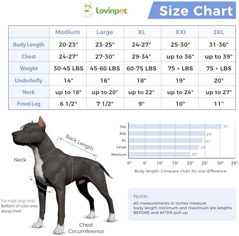 Комбинезон для собак из дышащего хлопка для реабилитации LovinPet