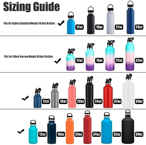 Крышка с трубочкой Standard Mouth для Hydroflask 18/21/24 унций, Замена для спортивных бутылок и accessories CHEETAH