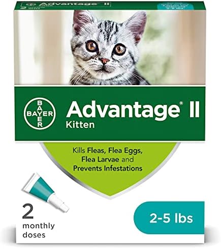 Advantage II Once-A-Month Topical Kills Flea for Kitten, Count of 2.041 LB Advantage