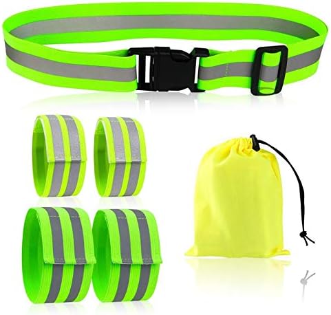 Reflective Bands for Wrist, Arm, Ankle, Leg, High Visibility Reflective Running Gear for Men and Women, Safety Reflective Straps Bracelets for Night Running, Cycling, Walking Gxf