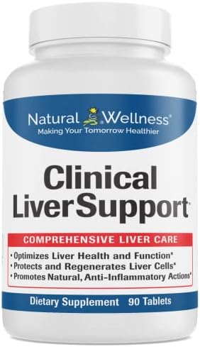 Natural Wellness Clinical Liver Support Supplement - Patented Milk Thistle, Curcumin & Alpha R-Lipoic Acid - 12 Natural Ingredients for Maximum Absorption - Cleanse and Repair Liver Natural Wellness