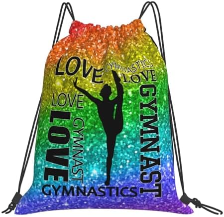 Рюкзак повседневный AIMASTZ I Love Gymnastics Unisex Drawstring Backpack Bag Sport Gym Swim Travel Sackpack, LightJump AIMASTZ