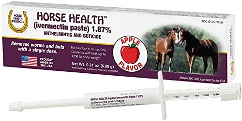 Паста против глистов для лошадей, 1,87% для удаления глистов и бот Horse Health